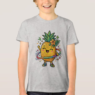 Adesivo Tropical Fofo de Abacaxi Kawaii com Hula H