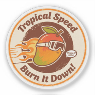 Adesivo Tropical Speed Queime Tudo Corrida Manga