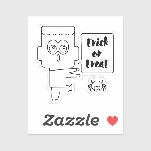 Adesivo Truco o trato (Folha)