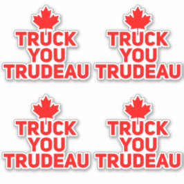 Adesivo Trudeau Trucker contra Justin Trudeau