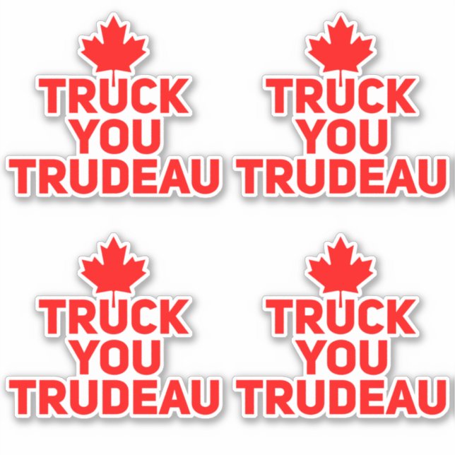 Adesivo Trudeau Trucker contra Justin Trudeau (Frente)