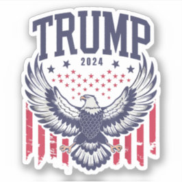 Adesivo Trump 2024 America Bald Eagle Pro Trump