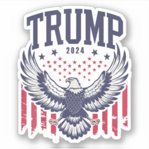 Adesivo Trump 2024 America Bald Eagle Pro Trump