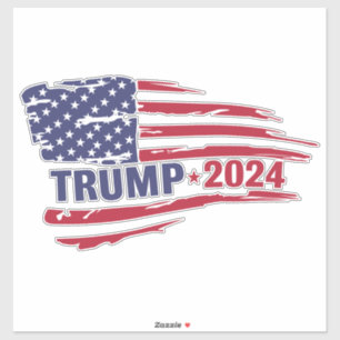 Adesivo Trump 2024 Eleição da bandeira americana