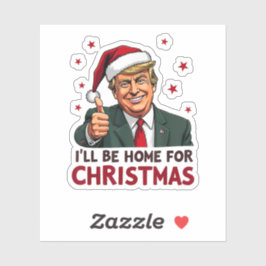 Adesivo Trump 2024 Presidente Estarei Em Casa No Natal