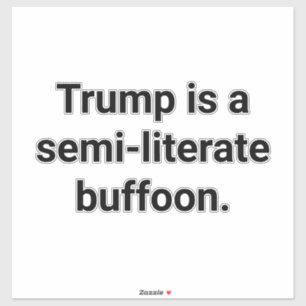 Adesivo Trump-Bobo Semiliterato Hankamer Artjunkhaus