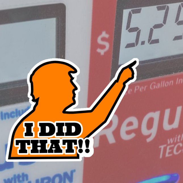 Adesivo Trump "EU FIZ ISSO!" Silhouette Orange Vinyl Cut (Criador carregado)