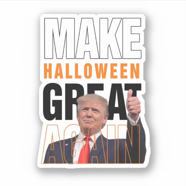 Adesivo Trump Make Halloween Great Again Pro Trump 2024 (Frente)