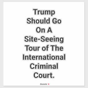 Adesivo Trump Visita o Tribunal Criminal Hankamer Artjunkh