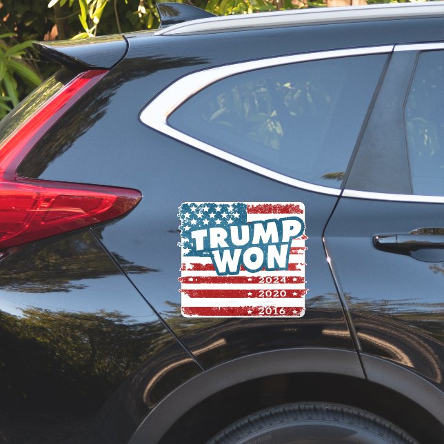 Adesivo Trump Won 2024 (Lado do carro)