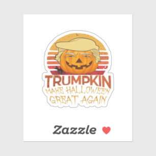 Adesivo Trumpkin Halloween Engraçado Clássico