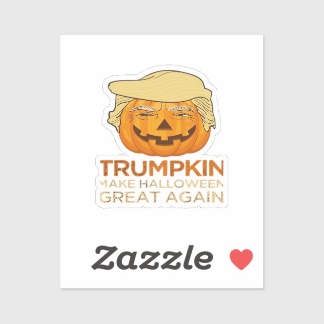 Adesivo Trumpkin Halloween Engraçado Clássico (Folha)