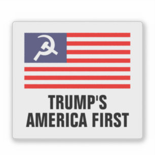 Adesivo Trump's America First Hammer & Sickle flag vinyl
