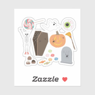 Adesivo Truque ou tratamento de Dia das Bruxas