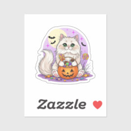 Adesivo Truque ou Tratar Persa - Gato Persa Fluffy