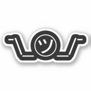 Adesivo Tsu Kana Shrug Emoticon ¯\_ ㋡_/ movimento Japonês