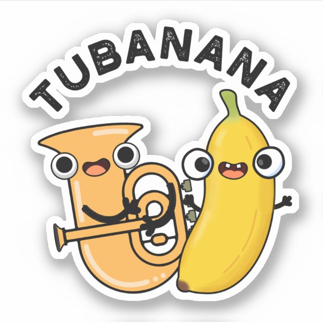 Adesivo Tubanana Funny Tuba Banana Pun (Frente)