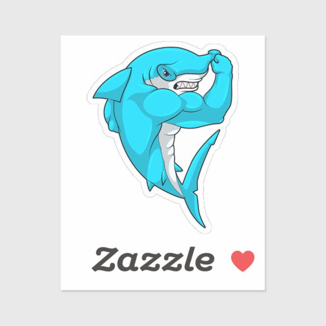 Adesivo Tubarão-martelo como crepúsculo-rabisco em Bodybui (Folha)