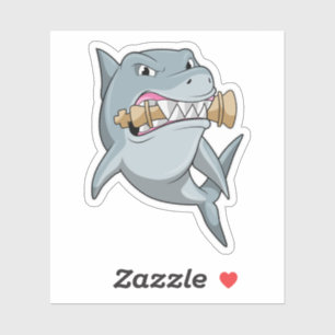 Adesivo Tubarão no xadrez com pedaço de xadrez King