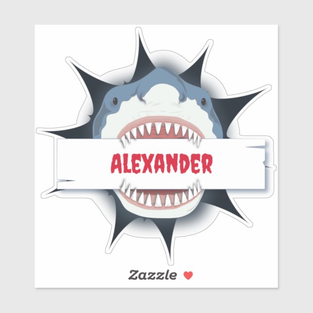 Adesivo Tubarão Personalizado (Folha)