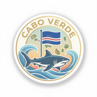 Adesivo Tubarões Azuis - Cabo Verde