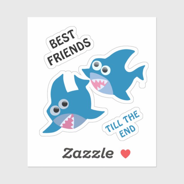 Adesivo Tubarões-bebês (Folha)