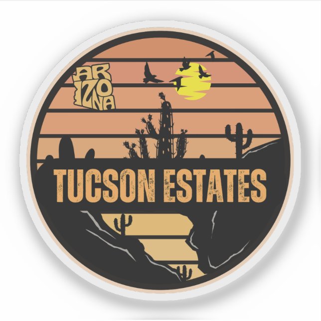 Adesivo Tucson Estates, Arizona (Frente)