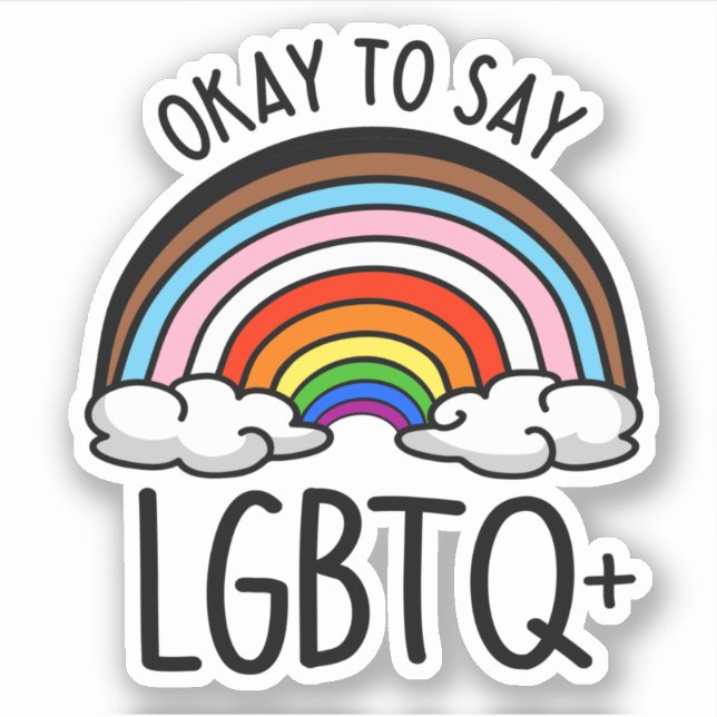 Adesivo Tudo bem dizer LGBTQ+ (Frente)