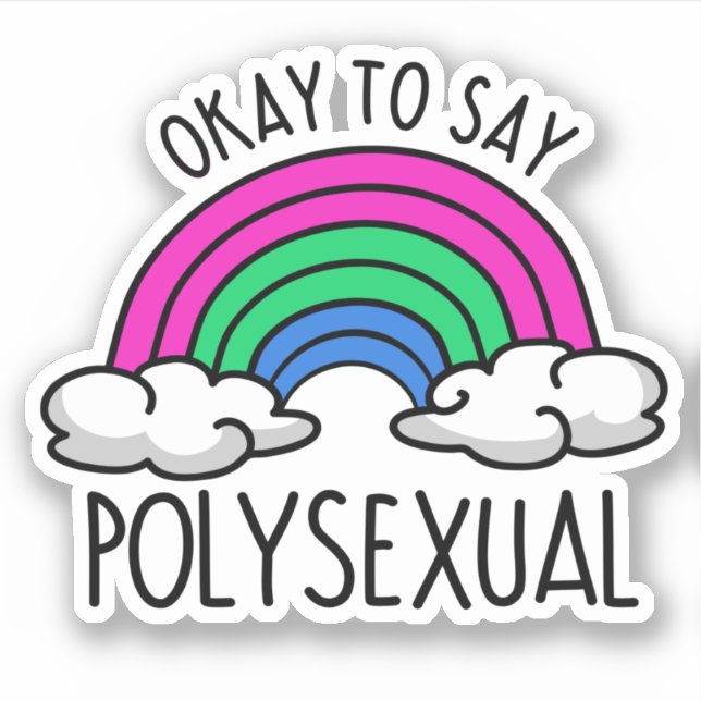 Adesivo Tudo bem dizer polissexual (Frente)