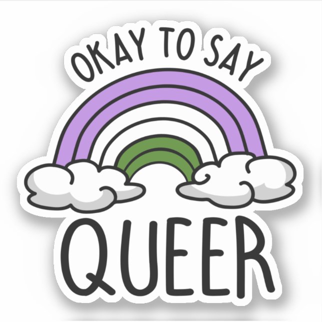 Adesivo Tudo bem dizer queer (Frente)