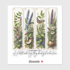 Adesivo Tudo bonito em seu tempo botânico