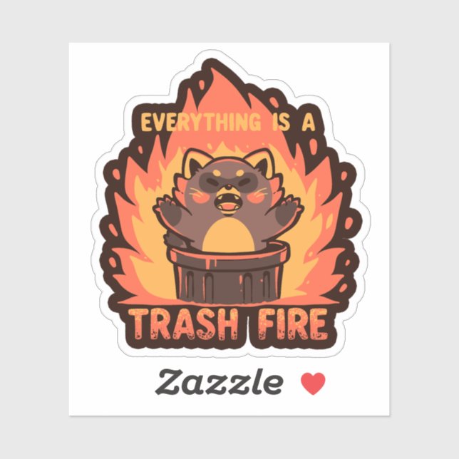 Adesivo Tudo é um Lixo (Folha)