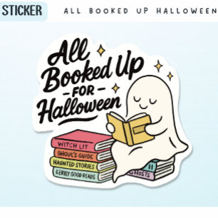 Adesivo Tudo marcado para a leitura do fantasma do Hallowe