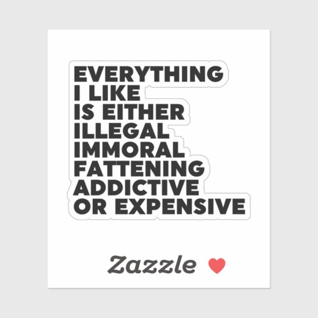 Adesivo Tudo que eu gosto (Folha)