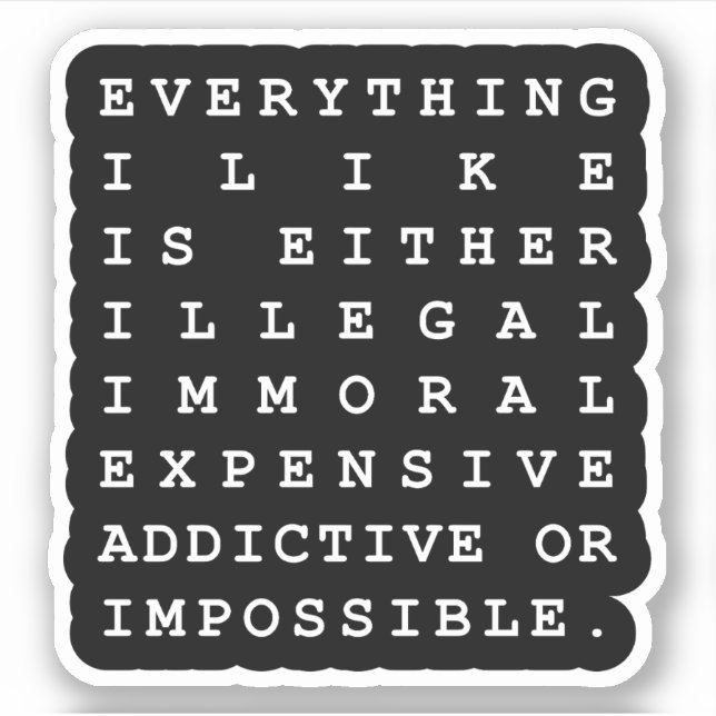 Adesivo Tudo que eu gosto (Frente)