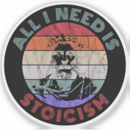 Adesivo Tudo Que Preciso É Estoicismo - Marcus Aurelius