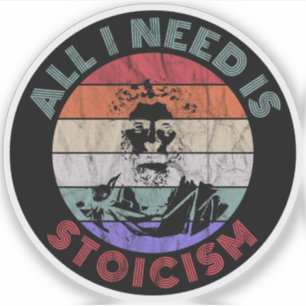 Adesivo Tudo Que Preciso É Estoicismo - Marcus Aurelius