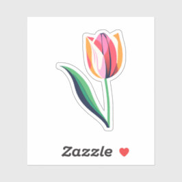 Adesivo Tulipa em Aquarela