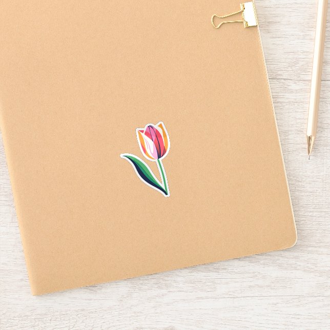 Adesivo Tulipa em Aquarela (Notebook)