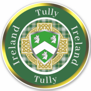 Adesivo Tully Irish Shield/Celtic Cross Personalizado