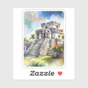 Adesivo Tulum Mexico Watercolor
