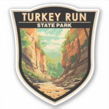 Turkey Run State Park Indiana Viagem Art Vintage