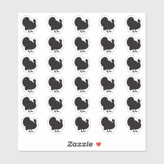 Adesivo Turkey Wedding Place Card Food Meal Menu Choice (Folha)