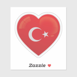 Adesivo Turkiye Love Flag