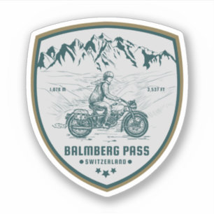 Adesivo Turnê de motocicleta Balmberg Pass Swiss-alps