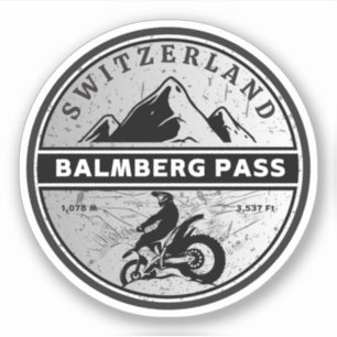 Adesivo Turnê de motocicleta Balmberg Pass Swiss-alps