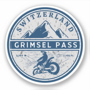 Adesivo Turnê de motocicleta Grimsel Pass Swiss-alps