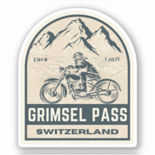 Adesivo Turnê de motocicleta Grimsel Pass Swiss-alps