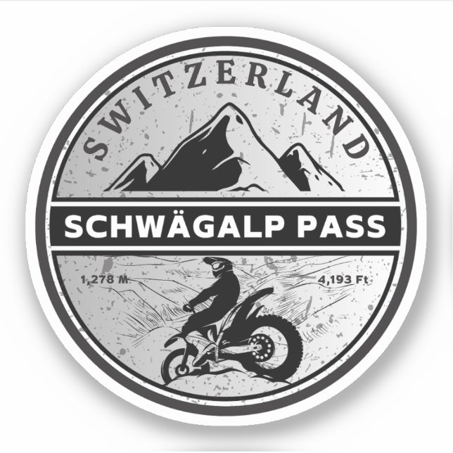 Adesivo Turnê de motocicleta Schwägalp Pass Swiss-alps (Frente)