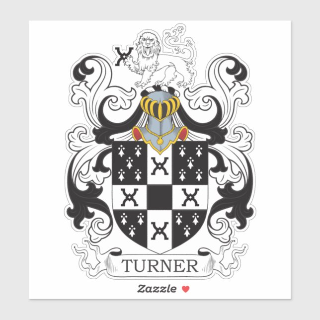 Adesivo Turner Family Crest (Folha)